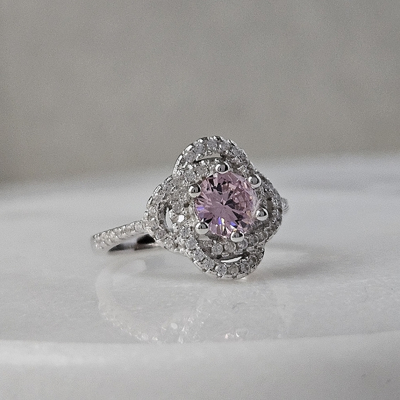 Pink Gemstone ring, size 7, 925 Sterling Silver Charmed Aroma - Picture 4 of 4